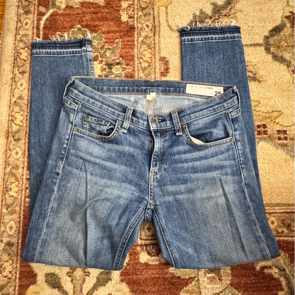 Rag & Bone Dre Capri Jeans in Livingston Wash Size 25 - Picture 4 of 7